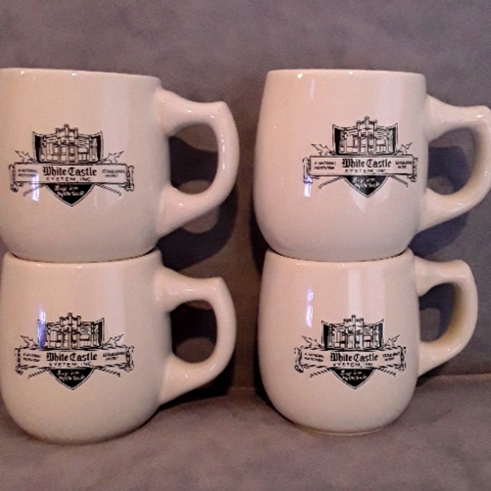 Whute Castle  mugs (4)